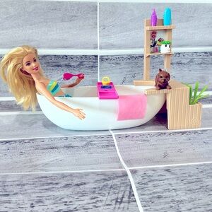 Barbie and baby bath tubs